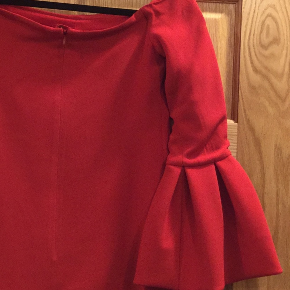 Alexis  Red Emery Off-the-shoulder Crepe Dress - Picture 4 of 8